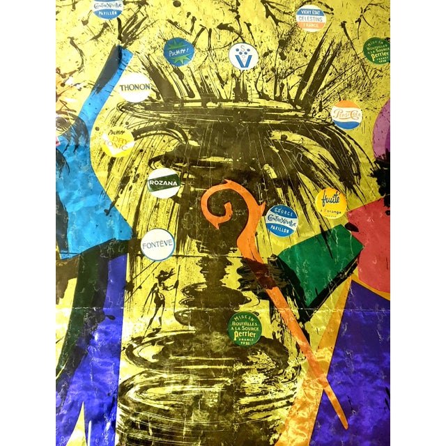 Green Salvador Dali - Perrier - Lithographic Poster 1970 For Sale - Image 8 of 10