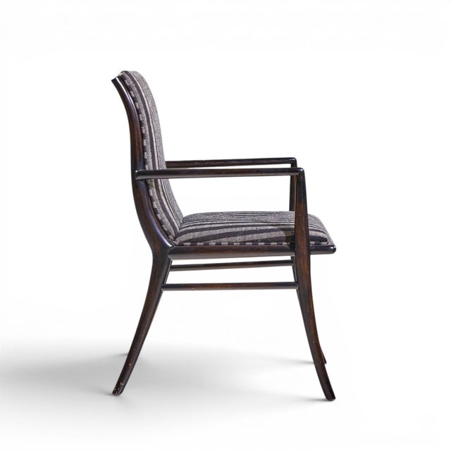 Robsjohn Gibbings for Widdicomb Mid Century Ebonized Walnut Dining Chairs - Set of 6 For Sale - Image 13 of 17