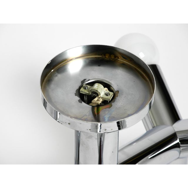 Vintage Space Age Chrome Ceiling Lamp by J.T. Kalmar, 1960s For Sale - Image 9 of 18