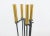 Mid-Century Modern Vintage 1960s Pilgrim Brass and Iron Fireplace Tool Set on Round Stand - 5 Pieces For Sale - Image 3 of 13