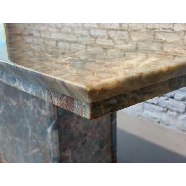1980s 1980s Italian Fior Di Pesco Marble Postmodern Vintage Dining Table For Sale - Image 5 of 13