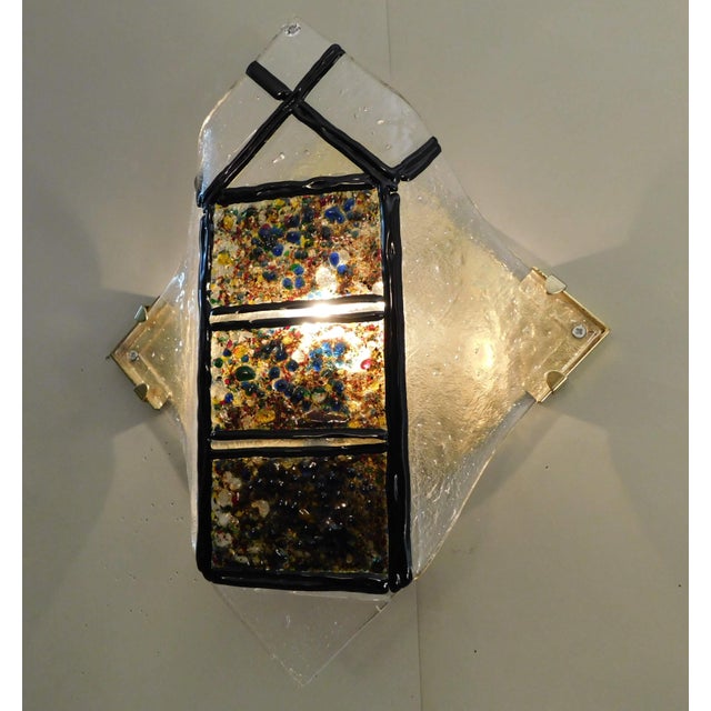 1970s "Rombo" Brutalist Murano Sconces, a Pair For Sale - Image 9 of 11