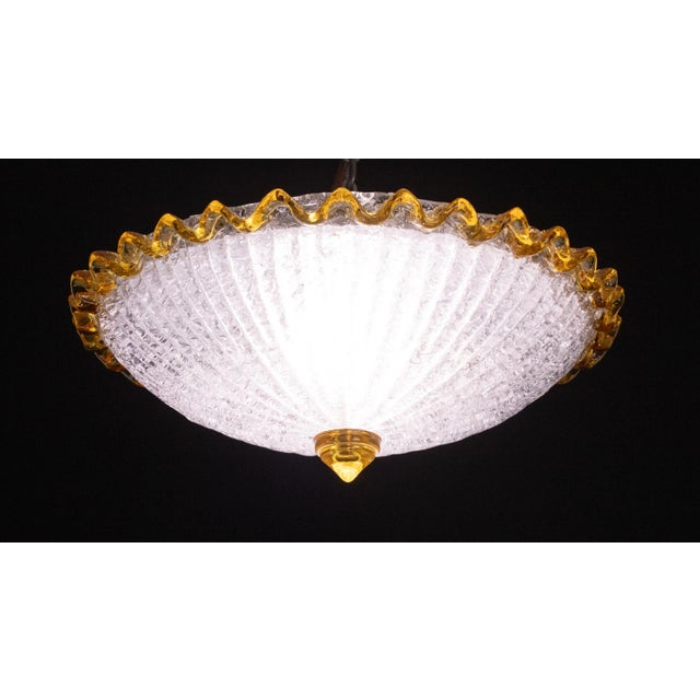 Orange Italian Orange Murano Glass Ceiling Fixture, Murano, 1970 For Sale - Image 8 of 12