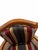 Vintage French Provincial Cane and Striped Upholstered Armchairs — Pair For Sale - Image 10 of 11