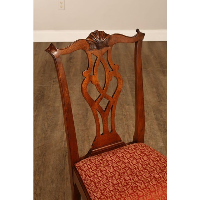 2000 - 2009 Stickley Chippendale Style Set of Four Mahogany Dining Chairs For Sale - Image 5 of 18