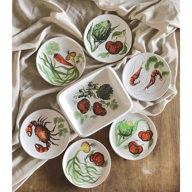 Vintage Service from Vallauris, 1960, Set of 7 For Sale - Image 17 of 17