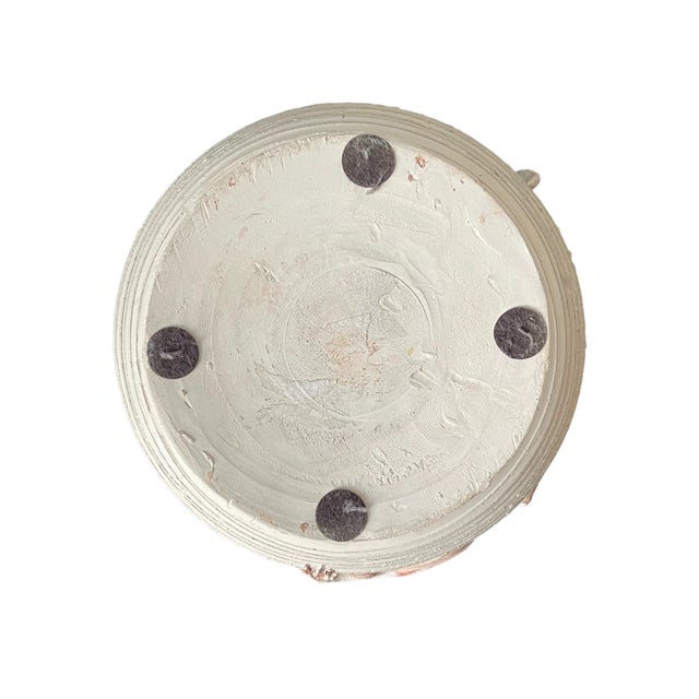 White Mid 20th Century Artisan Sculpted Ceramic Pottery Lizard Motif Bowl, Signed For Sale - Image 8 of 10