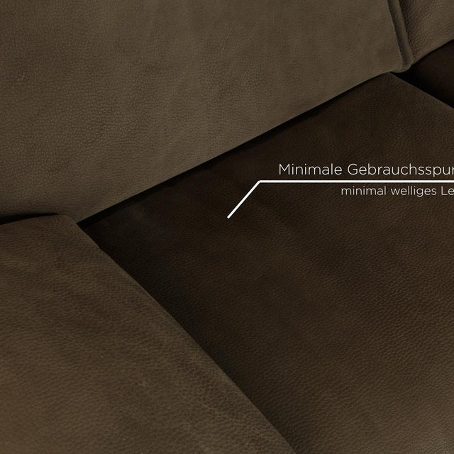 Free Motion Edit 2 Leather Two Seater Green Grey Sofa from Koinor For Sale - Image 9 of 17