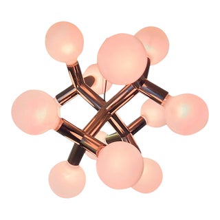 Vintage Kalmar Austria Atomic 12 Hl Chandelier Mid Century Space Age Chrome Lamp For Sale