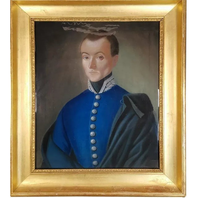 Portrait of French Officer, 19th Century, Pastel, Framed For Sale - Image 11 of 11