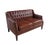 Contemporary Matthew Izzo Home Chatsworth Chesterfield Leather Love Seat For Sale - Image 3 of 3