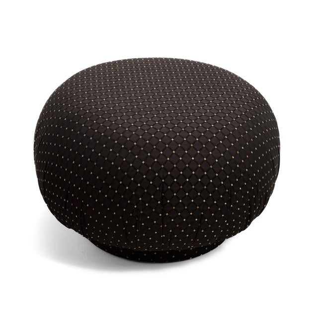 Black Adrian Pearsall Postmodern Swivel Mushroom Pouf Ottoman Original Fabric Directional Weiman Preview Comfort Designs For Sale - Image 8 of 10