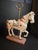 Vintage 1983 Austin Sculpture Carousel Horse Durastone Statue Brass Pole Ring Base 15" For Sale - Image 9 of 14