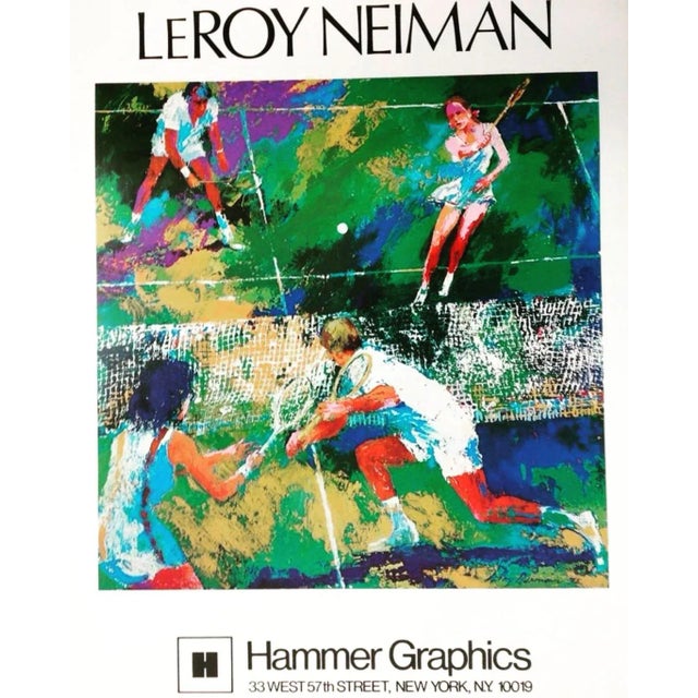 Figurative 1977 "Mixed Doubles" Leroy Neiman Exhibition Poster For Sale - Image 3 of 8
