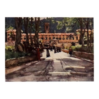 1905 Italian Original Print - The Old Monastery - From Book Florence & Some Tuscan Cities (1905) For Sale
