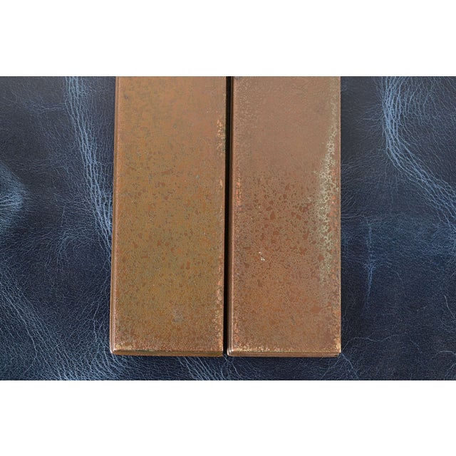 Tiffany Studios New York Zodiac Bronze Blotter Ends With Leather Desk Blotter For Sale - Image 13 of 14