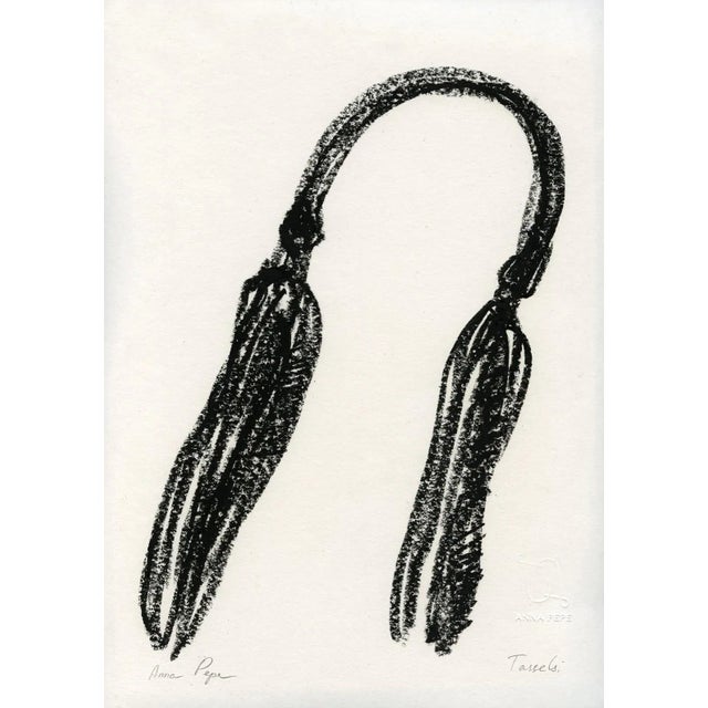 2020s "Tassels" Contemporary Abstract Oil Pastel Drawing For Sale - Image 5 of 5