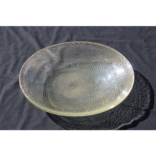 Large Gold Dust Concave Plate from Seguso Vetri d'Arte, 1950s For Sale - Image 10 of 13