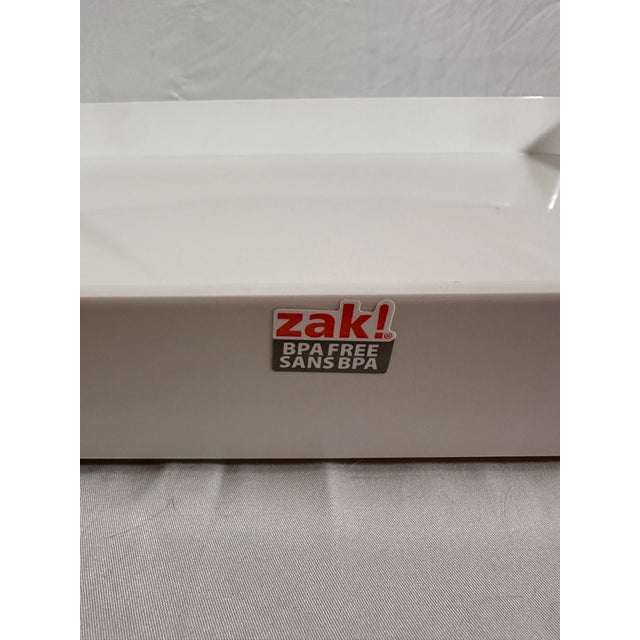 Plastic Extra Large White Acrylic Tray by Zak For Sale - Image 7 of 10