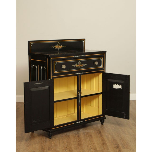 Antique Hand Painted Ebonized Jelly Cupboard Chairish