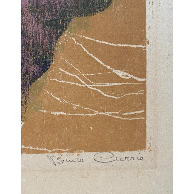 "Summer" woodblock print by Woodstock artist Bruce Currie (1911-2011). Pencil signed, titled and noted as artist's proof.