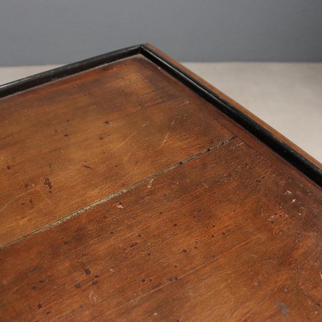 Brown Poplar Worktable with Walnut Stain For Sale - Image 8 of 14