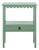 Heaven Scalloped Low Drawer Accent Table in Sage Green For Sale