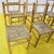 Set of Six Bamboo Chairs with Woven Straw Seats