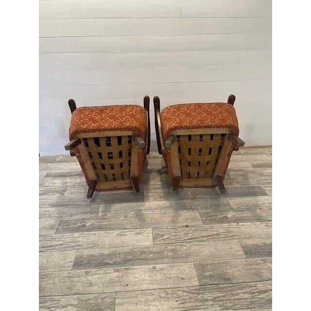 1920s Art Deco Relax Chairs by Halabala for Pravenec, 1920s, Set of 2 For Sale - Image 5 of 6