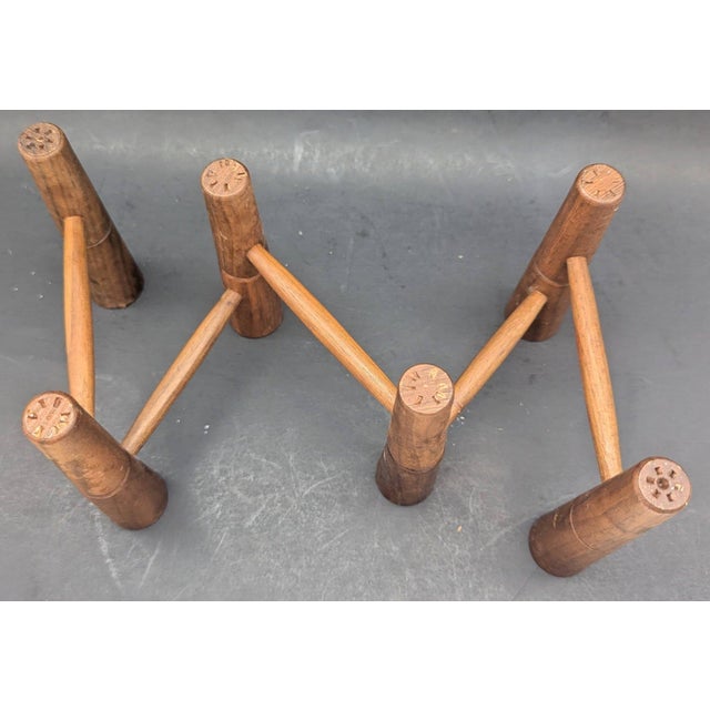 1960s Danish Teak Wood Candelabra For Sale - Image 10 of 10