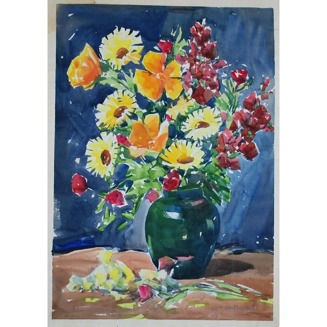 Author: William Thomas McDeymitt (1884-1937) Title: Flowers Bouquet Country: USA Medium: Original Watercolor Painting...