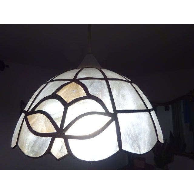 Gold Vintage Glass Pendant Light, 1970s For Sale - Image 8 of 11