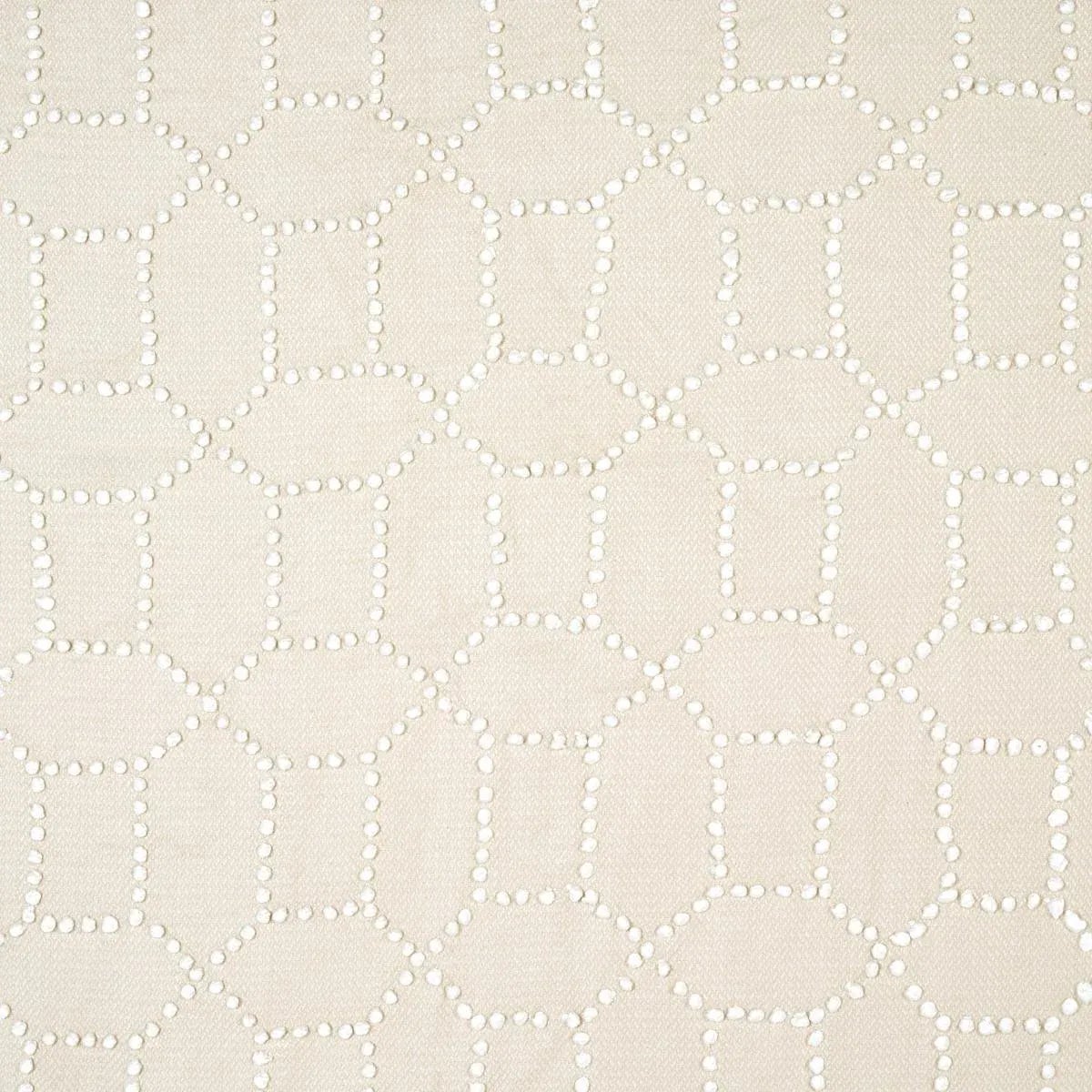 Schumacher Vento Embroidery Fabric in Natural | Chairish
