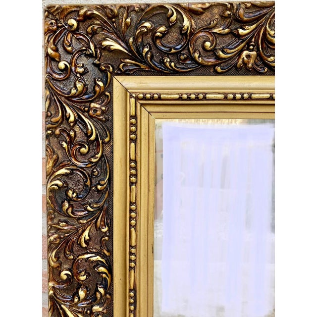 Vintage Spanish Mirror with Gold Frame For Sale - Image 6 of 7