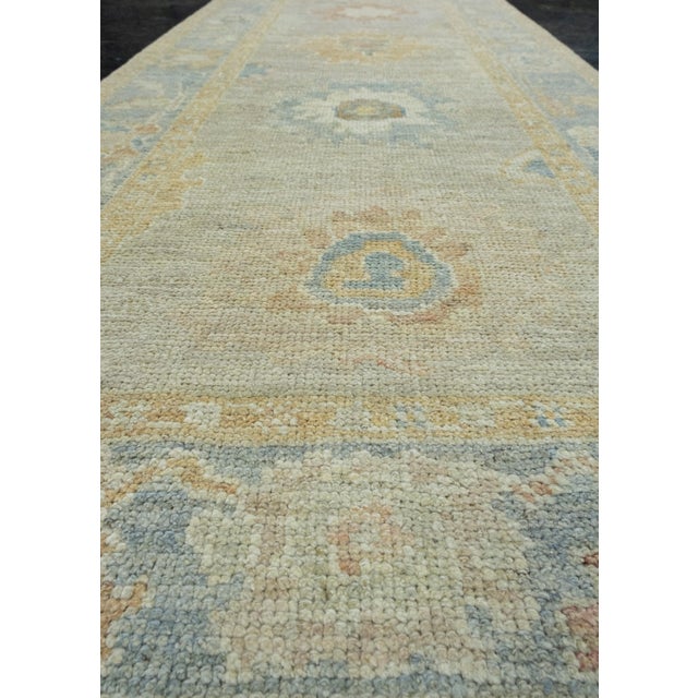 Textile Turkish Oushak Runner Rug 2'11" x 6'7" #17541 For Sale - Image 7 of 8