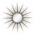 French Mid-Century Modern Hand-Hammered Metal Sunburst Mirror, Circa 1960 For Sale