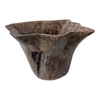 Teak Bowl in Organic Star Shape For Sale