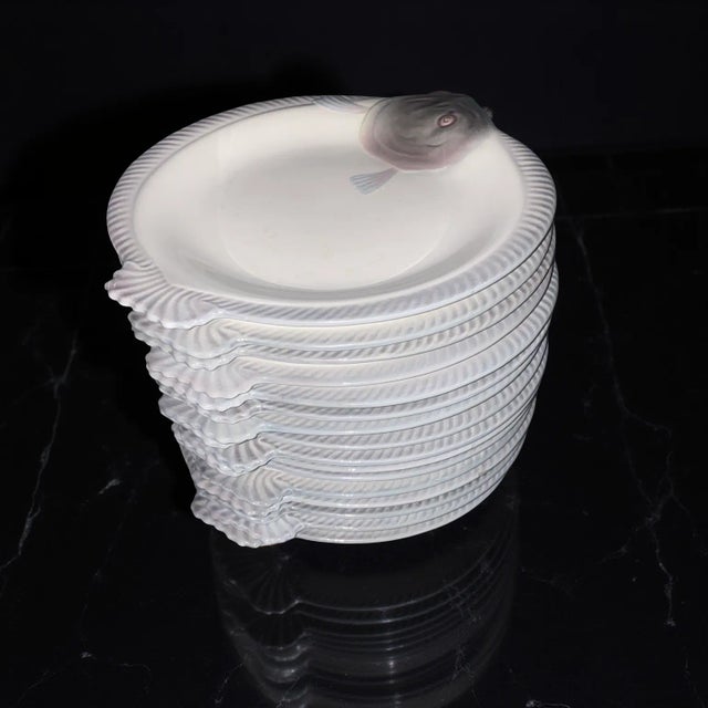 German Earthenware Fish Service from Wächtersbach, Set of 38 For Sale - Image 16 of 18