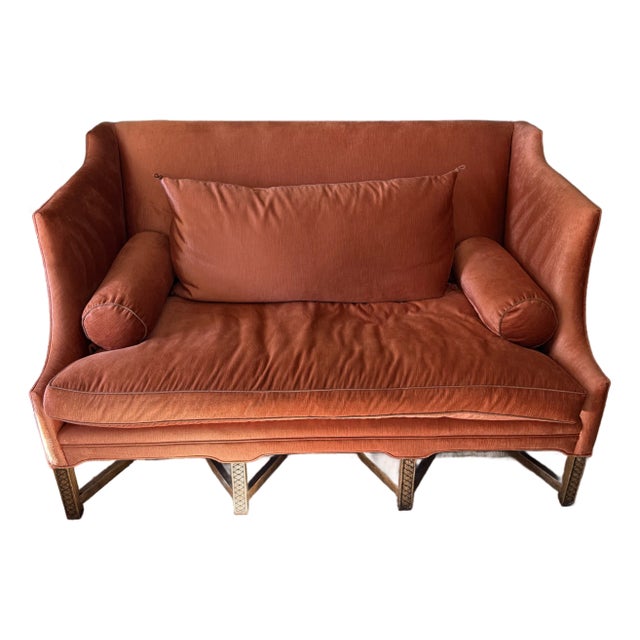 Vintage Velvet Settee For Sale