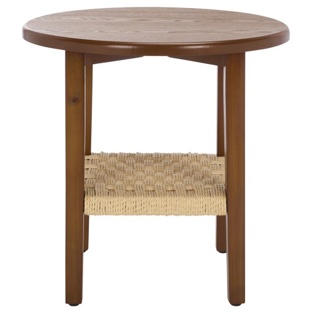 Wood Rakoma 1 Shelf End Table in Walnut For Sale - Image 7 of 7