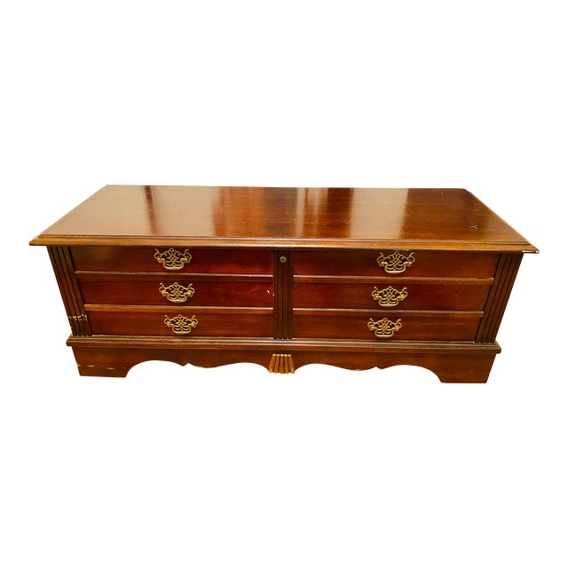 1990s Lane Cedar Chest With Cherry Finish Chairish