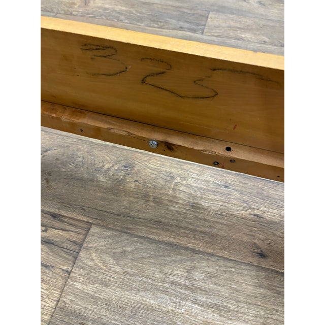 Wood Vintage Full Size Art Deco Waterfall Satinwood Veneer Sunburst Bed For Sale - Image 7 of 11