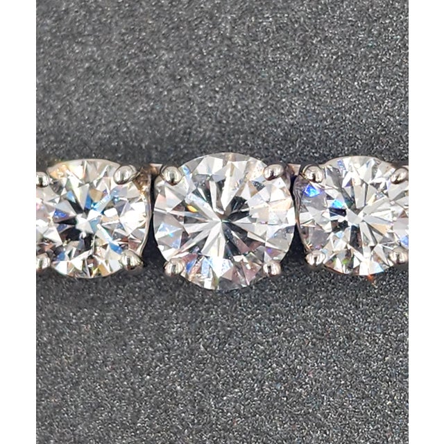 Early 21st Century 17.54 Ct Riviera Graduated Diamond Necklace - Platinum For Sale - Image 5 of 9