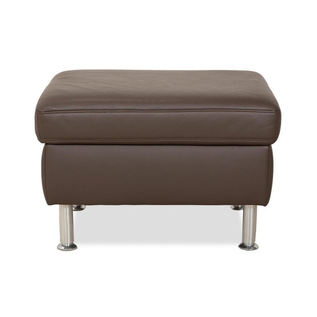 Brown Brown Leather Ottoman with Storage Compartment from Hukla For Sale - Image 8 of 11