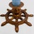 Late 20th Century Vintage Brass Nautical Ship's Wheel Candlestick Holders - Set of Two For Sale - Image 5 of 11