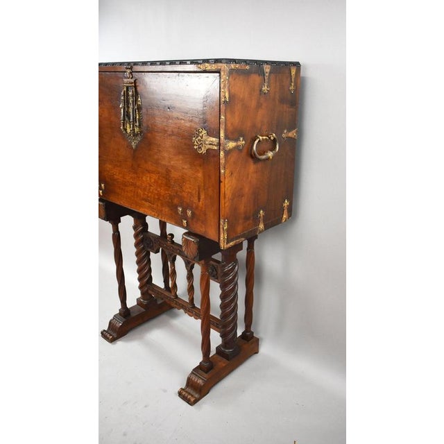 17th Century Spanish Walnut Bargueño Cabinet, 1650 For Sale - Image 3 of 13
