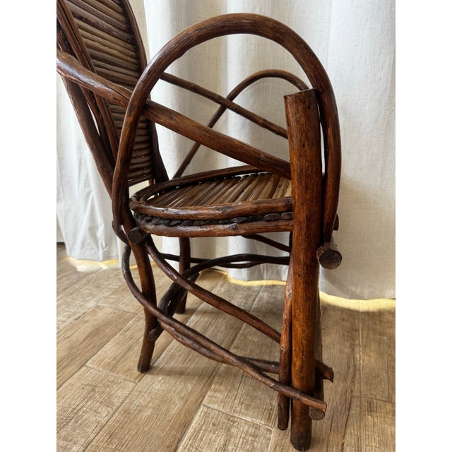 Wood Antique Bentwood Twig Wooden Chair For Sale - Image 7 of 10
