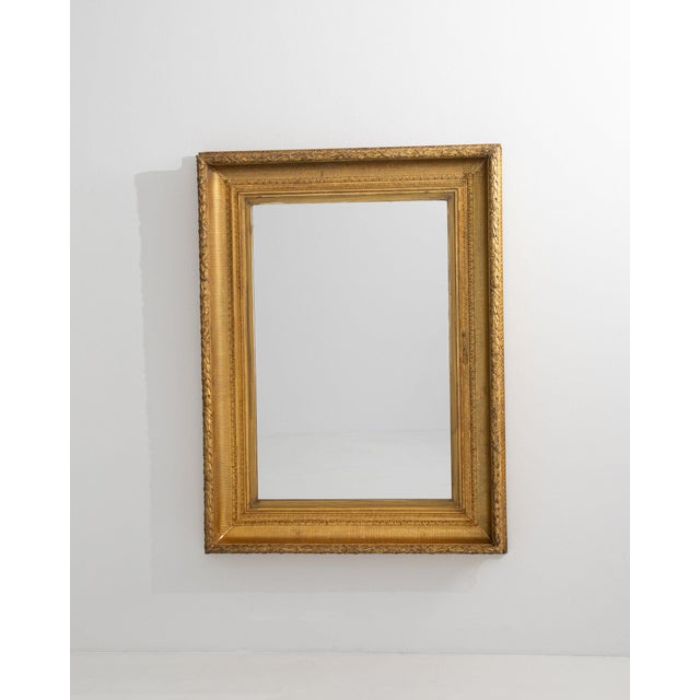 Traditional 19th Century France Empire Gold Wood Mirror For Sale - Image 3 of 8