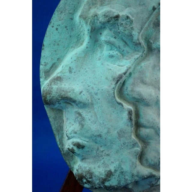 19th Century Bronze Plaque Sculpture Depicting Giuseppe Mazzini from Cesare Boneschi, Massari Foundry, 1895 For Sale - Image 11 of 18