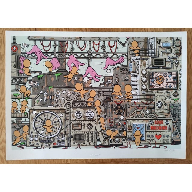 Jace Love Machine 2022 Silkscreen on white paper. Signed by Jace Numbered edition limited to 70 copies. Dimensions: 70 x...